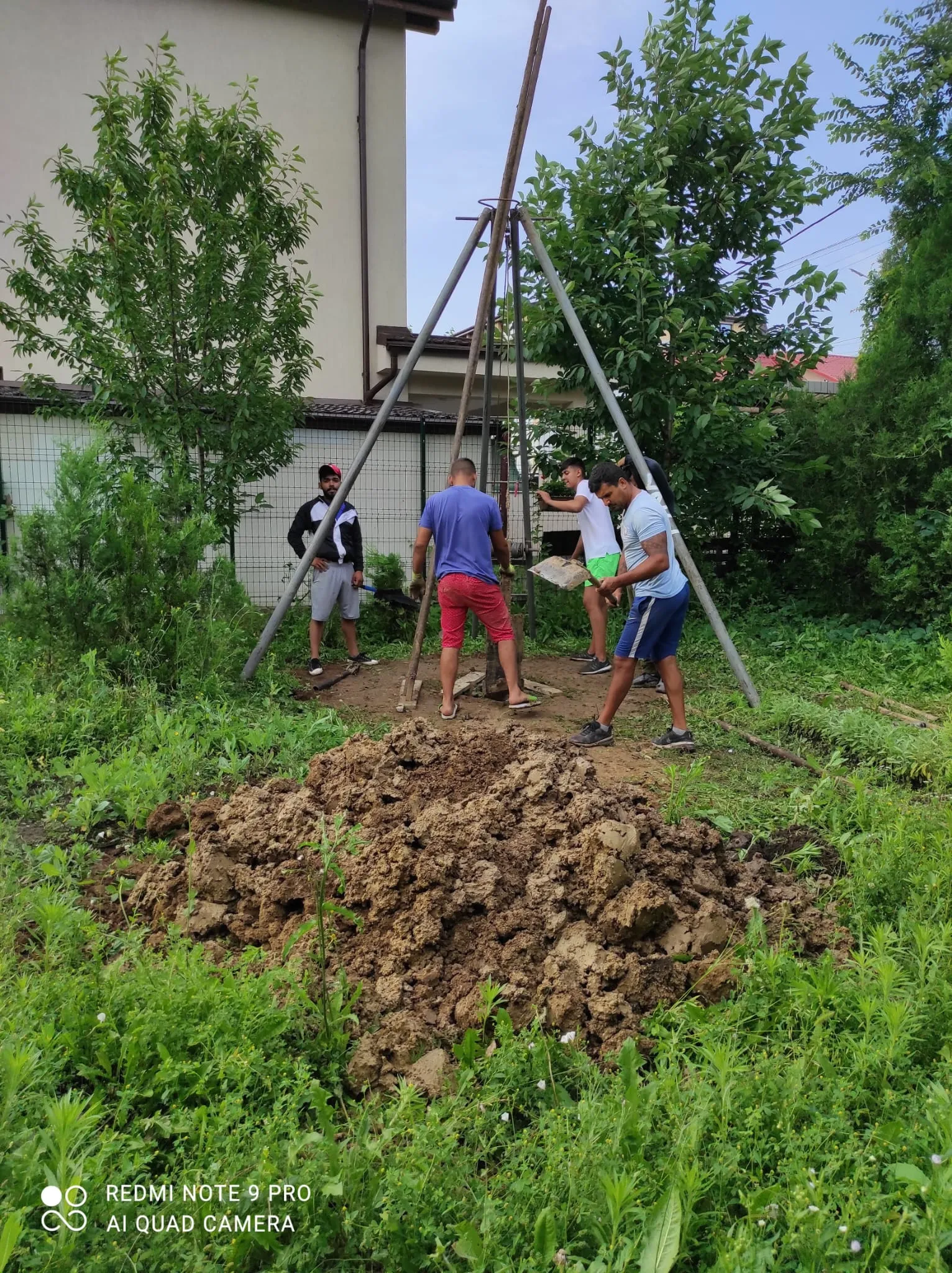 Lucrare foraj puț de apă executat în Ilfov